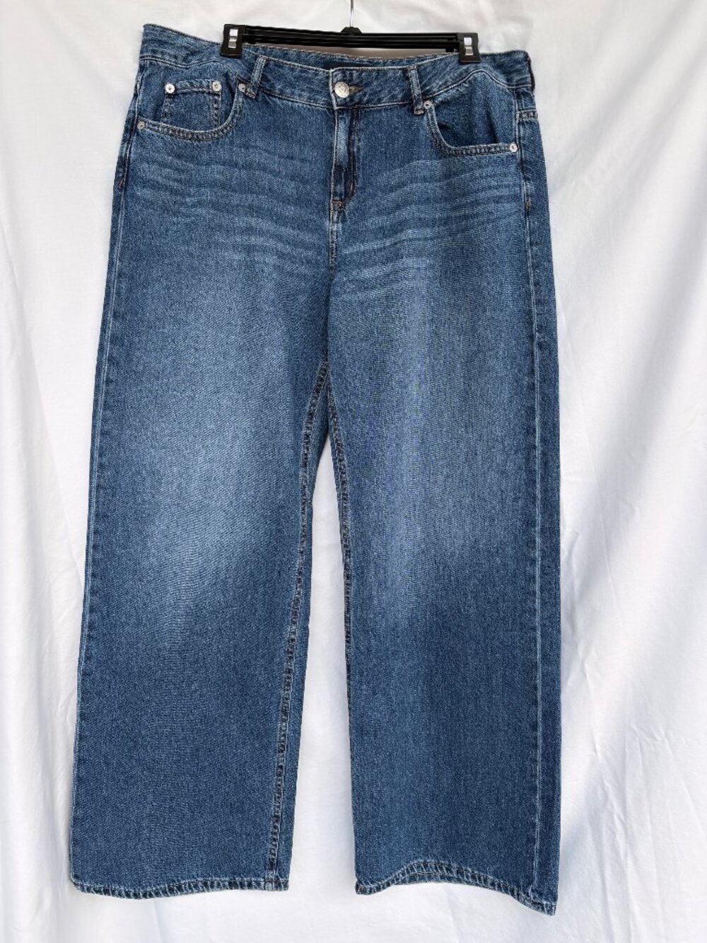 Aeropostale Aero Baggy Wide Leg Jeans Size 12 Regular Med wash